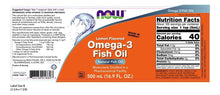 Cargar imagen en el visor de la galería, Now Suplementos Aceite De Pescado Líquido Omega-3 Destilado