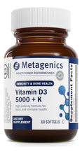 Cargar imagen en el visor de la galería, Metagenics D3 5000 UI + K2 (MK-7) | 60 Softgels | Huesos e Inmunidad