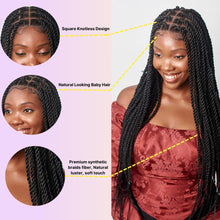 Cargar imagen en el visor de la galería, Wow Braids Peluca De Encaje Frontal Transparente 360 Hd De