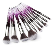 Cargar imagen en el visor de la galería, Tenmon Juego De Brochas De Maquillaje Con Mango De Cristal