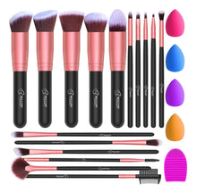 Cargar imagen en el visor de la galería, Bestope Pro Juego De 16 Brochas De Maquillaje 4 Esponjas