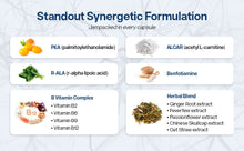 Cargar imagen en el visor de la galería, SciatiEase Labs | SciatiEase | Nervio Ciático | 12 Ingredientes | PEA + Ácido Alfa Lipoico 300mg + Benfotiamina | 120 Cápsulas | Certificado GMP