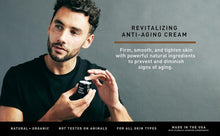 Cargar imagen en el visor de la galería, Brickell Crema Antienvejecimiento para Hombres | Natural y Orgánica | Antiarrugas | 2 oz