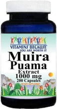 Cargar imagen en el visor de la galería, Stapster Muira Puama Extracto 1000 mg 200 Cápsulas | Vitalidad Hombres y Mujeres
