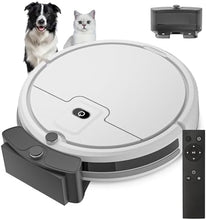 Cargar imagen en el visor de la galería, Aspirador robot, aspiradora robot, succión delgada de 2900 Pa sin enredos, aspiradora robótica automática de carga automática, ideal para pelo de mascotas, suelos duros y alfombras de pelo bajo
