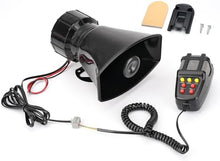 Cargar imagen en el visor de la galería, Bocina Sirena de Coche 7 Tonos con Micrófono | 12V 100W | Alarma Emergencia y Sistema PA
