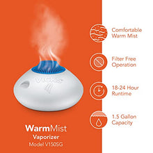 Cargar imagen en el visor de la galería, Vaporizador de vapor caliente Vicks, habitaciones pequeñas a medianas, tanque de 1.5 galones
