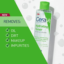 Cargar imagen en el visor de la galería, CeraVe Hydrating Toner for Face Non-Alcoholic with Hyaluronic Acid, Niacinamide, and Ceramides for S
