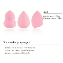Cargar imagen en el visor de la galería, Kit Brochas Maquillaje + Esponjas Degradado Rosa Azul | Cerdas Sintéticas | Sin Crueldad | Uso Profesional
