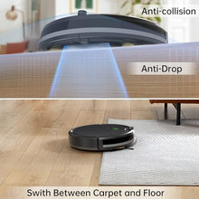 Cargar imagen en el visor de la galería, Aspirador robot, aspiradora robot, succión delgada de 2900 Pa sin enredos, aspiradora robótica automática de carga automática, ideal para pelo de mascotas, suelos duros y alfombras de pelo bajo

