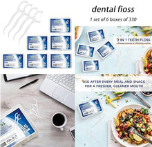 Cargar imagen en el visor de la galería, Palillos de Hilo Dental Biodegradables | 165 Uds (3 Cajas x 55) | Hilo Irrompible | Ecológicos

