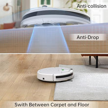 Cargar imagen en el visor de la galería, Aspirador robot, aspiradora robot, succión delgada de 2900 Pa sin enredos, aspiradora robótica automática de carga automática, ideal para pelo de mascotas, suelos duros y alfombras de pelo bajo
