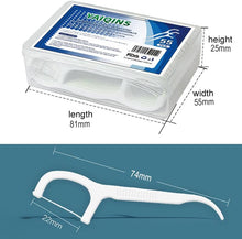 Cargar imagen en el visor de la galería, Palillos de Hilo Dental Biodegradables | 165 Uds (3 Cajas x 55) | Hilo Irrompible | Ecológicos
