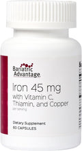 Cargar imagen en el visor de la galería, Bariatric Advantage Hierro 45mg | Vit C + Tiamina + Cobre | 60 Cáps | Post-Bariátrico | Alta Absorción
