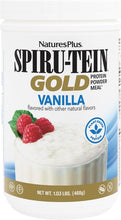 Cargar imagen en el visor de la galería, NaturesPlus SPIRU-TEIN Gold Vainilla 1.03 lb | Proteína en Polvo Plant-Based | Vitaminas + Minerales + Enzimas | Vegetariana Sin Gluten | 13 Porciones
