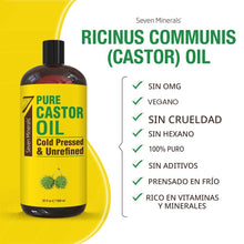 Cargar imagen en el visor de la galería, Aceite de Ricino Puro | 32 oz (946ml) | Prensado en Frío
