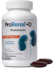 Cargar imagen en el visor de la galería, Nephroceuticals ProRenal+D | Omega-3 Aceite de Pescado + Vitamina D3 | 180 Cápsulas Blandas | 90 Días | Multivitamínico Renal
