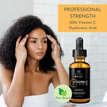 Cargar imagen en el visor de la galería, Radha Beauty Suéro Vitamina C 20% + E + Ác. Hialurónico | 2 fl oz | Orgánico | Cruelty-Free | Botánico
