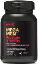 Cargar imagen en el visor de la galería, GNC Mega Men Próstata y Virilidad | 90 Cápsulas | Multivitamínico | Saw Palmetto + Licopeno + Arginina + Vitamina D3 | Salud Masculina
