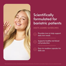 Cargar imagen en el visor de la galería, Bariatric Advantage Hierro 45mg | Vit C + Tiamina + Cobre | 60 Cáps | Post-Bariátrico | Alta Absorción
