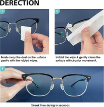 Cargar imagen en el visor de la galería, Toallitas Limpiadoras Individuales para Lentes – 200 Unidades, Sin Manchas ni Rayas, Ideal para Gafas, Lentes de Sol y Cámara
