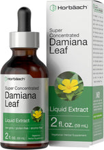 Cargar imagen en el visor de la galería, Horbäach Tintura de Hoja de Damiana | Extracto Líquido Sin Alcohol | 2 oz
