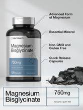 Cargar imagen en el visor de la galería, Horbaach Bisglicinato de magnesio | 120 Capsulas | 750 mg | Suplemento sin OGM y sin gluten
