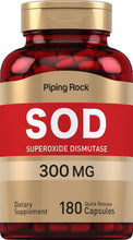 Cargar imagen en el visor de la galería, Superoxido Dismutasa de Roca de Tuberia | SOP | 300 mg | 180 Capsulas | Suplemento sin OGM y sin gluten
