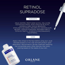 Cargar imagen en el visor de la galería, Orlane Paris Supradose Retinol + Vitamina A | Tratamiento Antienvejecimiento | 30ml
