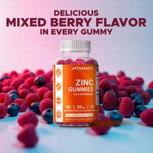 Cargar imagen en el visor de la galería, Vitamatic Gomitas de Zinc 50 mg Pack x2 | 120 Gomitas Veganas | Inmunidad
