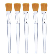 Cargar imagen en el visor de la galería, Mudder Set 5 Brochas Cosméticas | Mango Plateado | Máscara Facial + Ojos + Base | Cerdas Sintéticas Suaves | Portables
