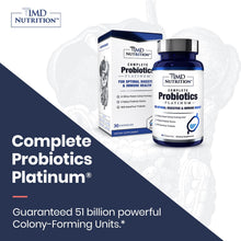 Cargar imagen en el visor de la galería, 1MD Nutrition Complete Probiotics Platinum | 51 Mil Millones UFC | 11 Cepas | 30 Cápsulas | Sin Lácteos
