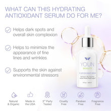 Cargar imagen en el visor de la galería, Youn Beauty Suéro Vit C 20% Estable | Ác. Ferúlico + Hialurónico + Vit E | 2 fl oz | Dr. Youn | Antioxidante

