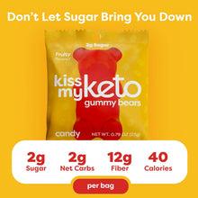 Cargar imagen en el visor de la galería, Kiss My Keto Gomitas con Aceite MCT | Solo 3g Carbohidratos Netos | Sin Azúcar
