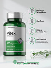 Cargar imagen en el visor de la galería, Horbaach Vitex Baya 820mg | 110 Capsulas | Suplemento de sauzgatillo para mujeres | Fruta Agnus-Castus |
