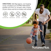Cargar imagen en el visor de la galería, NaturesPlus SPIRU-TEIN Gold Vainilla 1.03 lb | Proteína en Polvo Plant-Based | Vitaminas + Minerales + Enzimas | Vegetariana Sin Gluten | 13 Porciones
