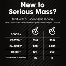 Cargar imagen en el visor de la galería, Optimum Nutrition Serious Mass Gainer | Chocolate | 1,250 Cal | 50g Proteína | Creatina + Glutamina
