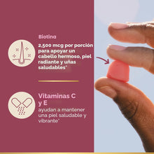 Cargar imagen en el visor de la galería, Nature's Bounty Gomitas Biotina 2500 mcg | Cabello Piel y Uñas | 200 Gomitas | Vitamina C y E | Vegetariano | Sin Gluten
