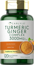 Cargar imagen en el visor de la galería, Carlyle Cúrcuma y Jengibre 3000 mg | 120 Cápsulas | Bienestar Articular
