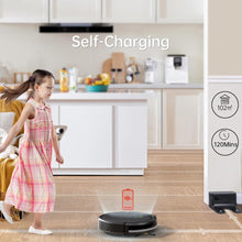 Cargar imagen en el visor de la galería, Aspirador robot, aspiradora robot, succión delgada de 2900 Pa sin enredos, aspiradora robótica automática de carga automática, ideal para pelo de mascotas, suelos duros y alfombras de pelo bajo
