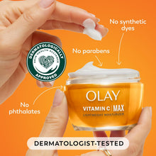 Cargar imagen en el visor de la galería, Olay Vitamina C MAX Hidratante Facial | Iluminadora + Niacinamida + Péptidos | Día y Noche
