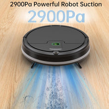 Cargar imagen en el visor de la galería, Aspirador robot, aspiradora robot, succión delgada de 2900 Pa sin enredos, aspiradora robótica automática de carga automática, ideal para pelo de mascotas, suelos duros y alfombras de pelo bajo
