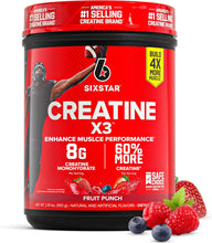 Cargar imagen en el visor de la galería, Six Star Creatina X3 Ponche de Fruta | Monohidrato con Sabor | Rendimiento
