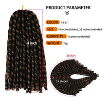 Cargar imagen en el visor de la galería, Pelo De Ganchillo Suave Urbano  4 Paquetes De Rastas De
