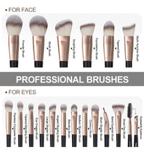 Cargar imagen en el visor de la galería, Maange Juego De 18 Brochas De Maquillaje Profesional Juego
