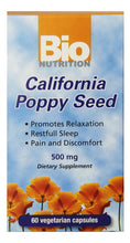 Cargar imagen en el visor de la galería, Bio Nutrition California Poppy Vegi-caps 60 Unidades
