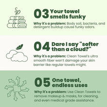Cargar imagen en el visor de la galería, Clean Skin Club Bamboo Viscose Clean Towels Xl World 1st
