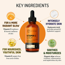 Cargar imagen en el visor de la galería, Eve Hansen Sérum Vitamina C 76% Orgánico | Ác. Hialurónico + Vitamina E + Aloe | Antioxidante | 60ml
