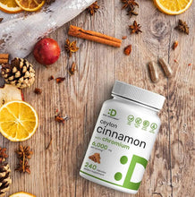 Cargar imagen en el visor de la galería, Canela De Ceilán 6000 Mg Con Cromo 1000mcg 240 Cápsulas
