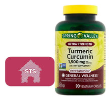 Cargar imagen en el visor de la galería, Spring Valley Curcumina De Cúrcuma Ultra Fuerte 1500 Mg 90
